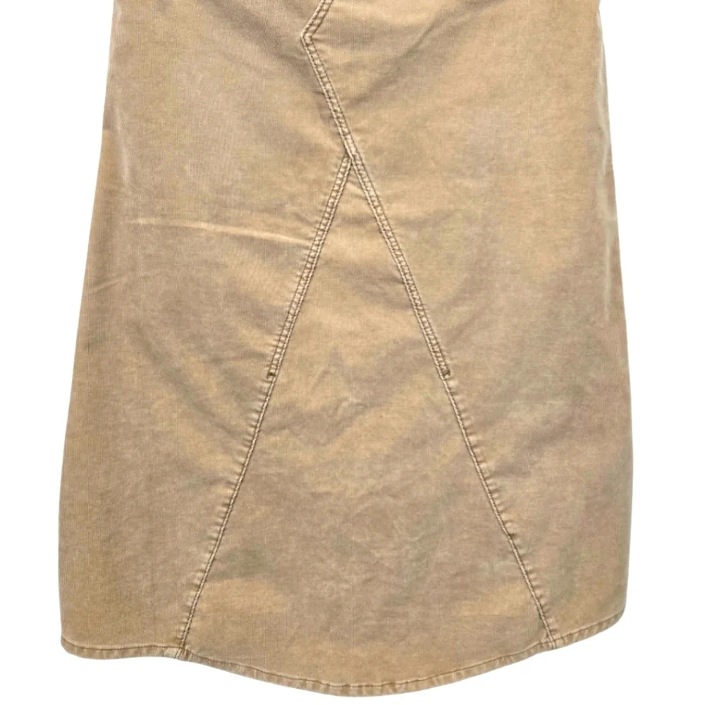 Levi's Y2K Corduroy Maxi Skirt A-line Boho Tan Women's Size Medium Juniors 11